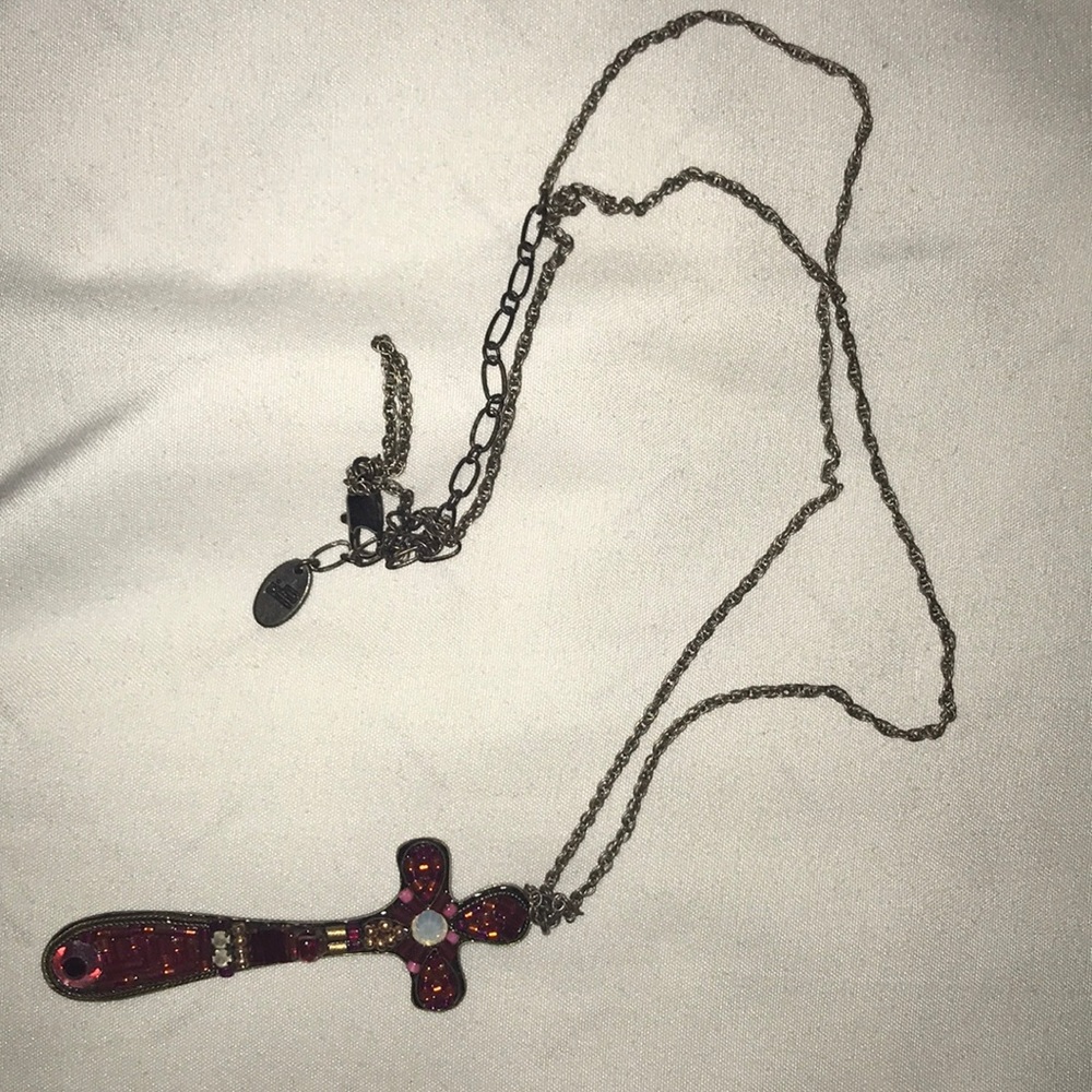 Ayala Bar beaded cross pendant and chain